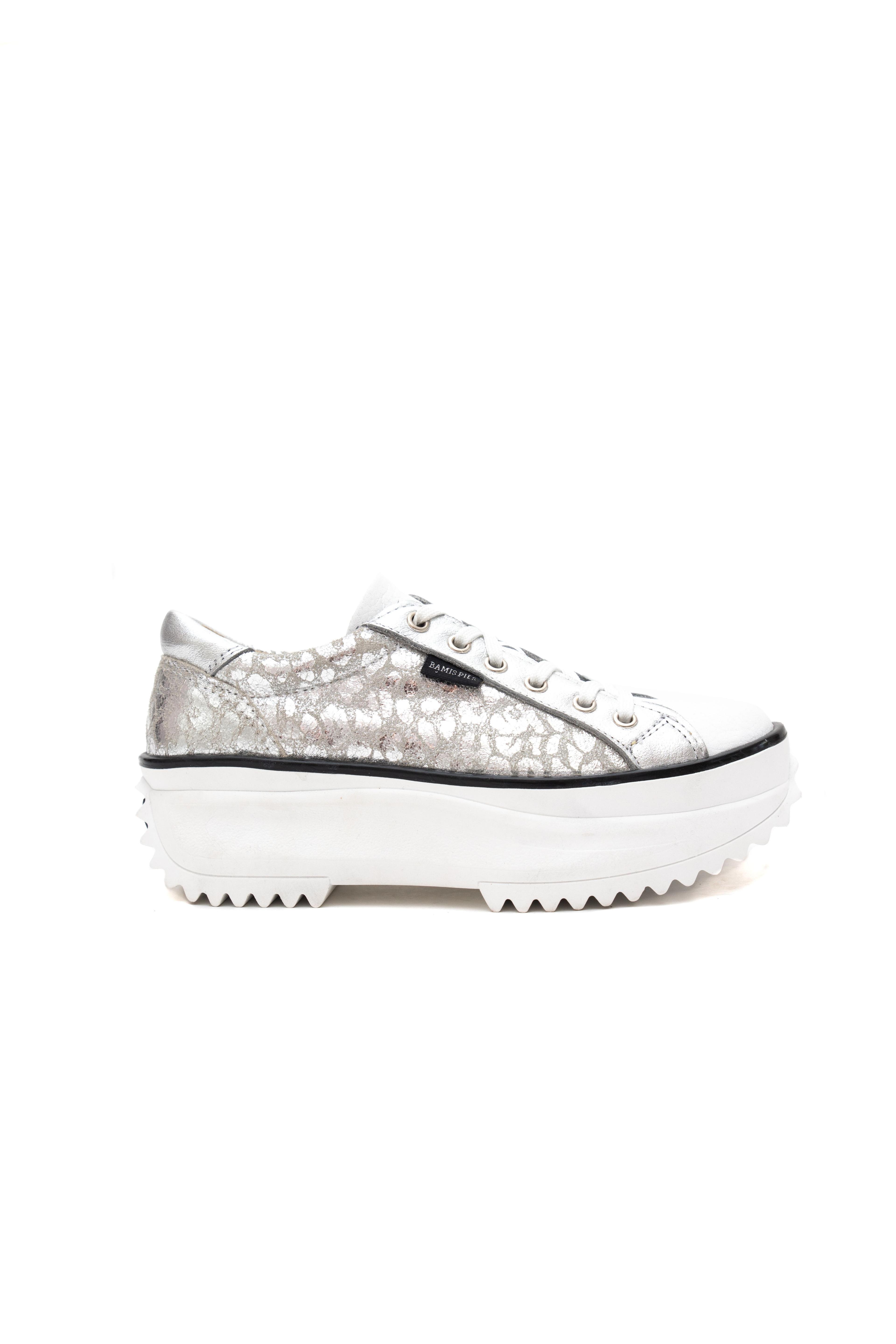 Zapatilla Bamispies Lia Blanco Plata-0