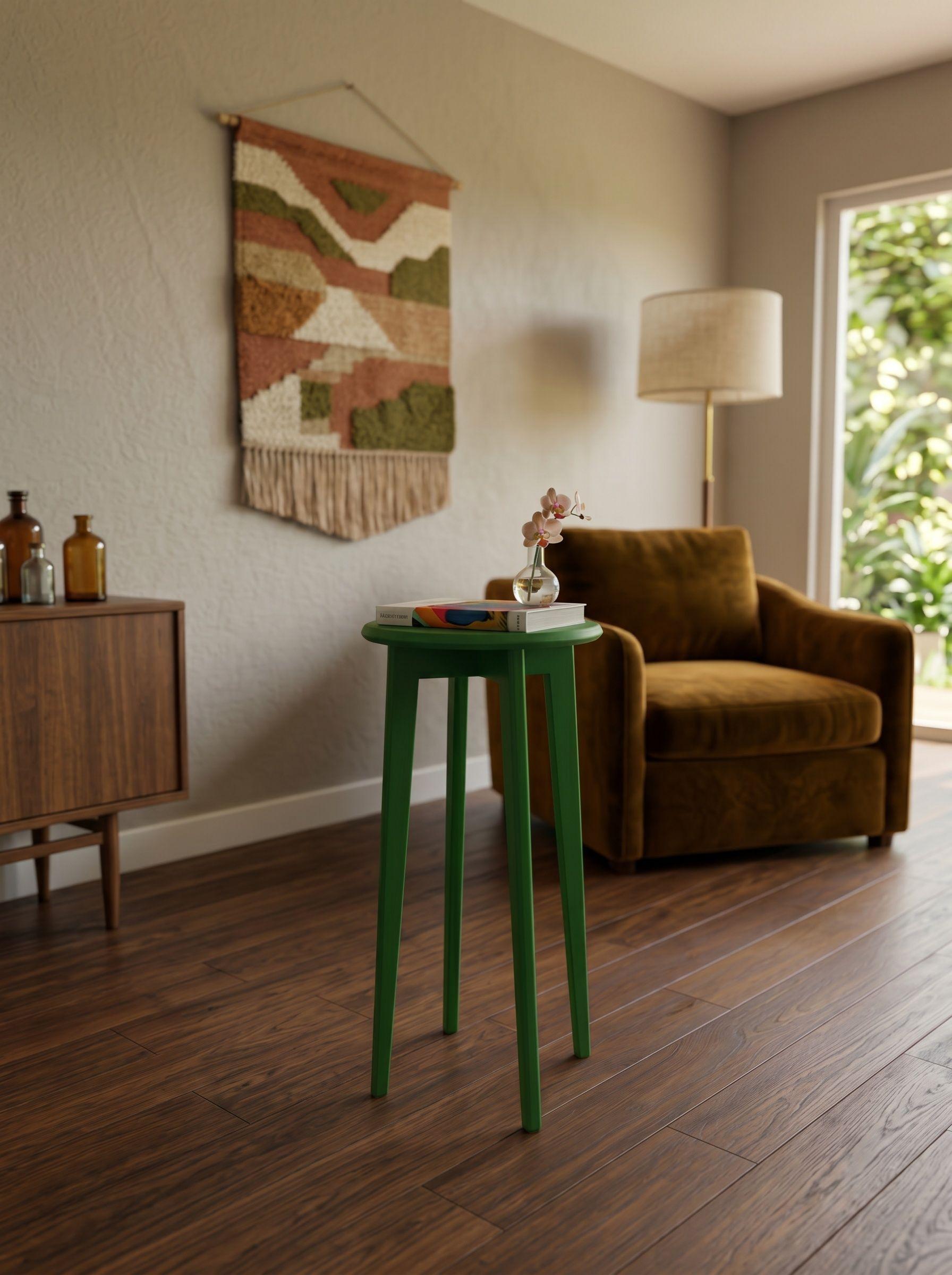 Mesa Lateral Auxiliar Velador Madera Natural 60x30cm colores modelo Olivia marca GUMON-3