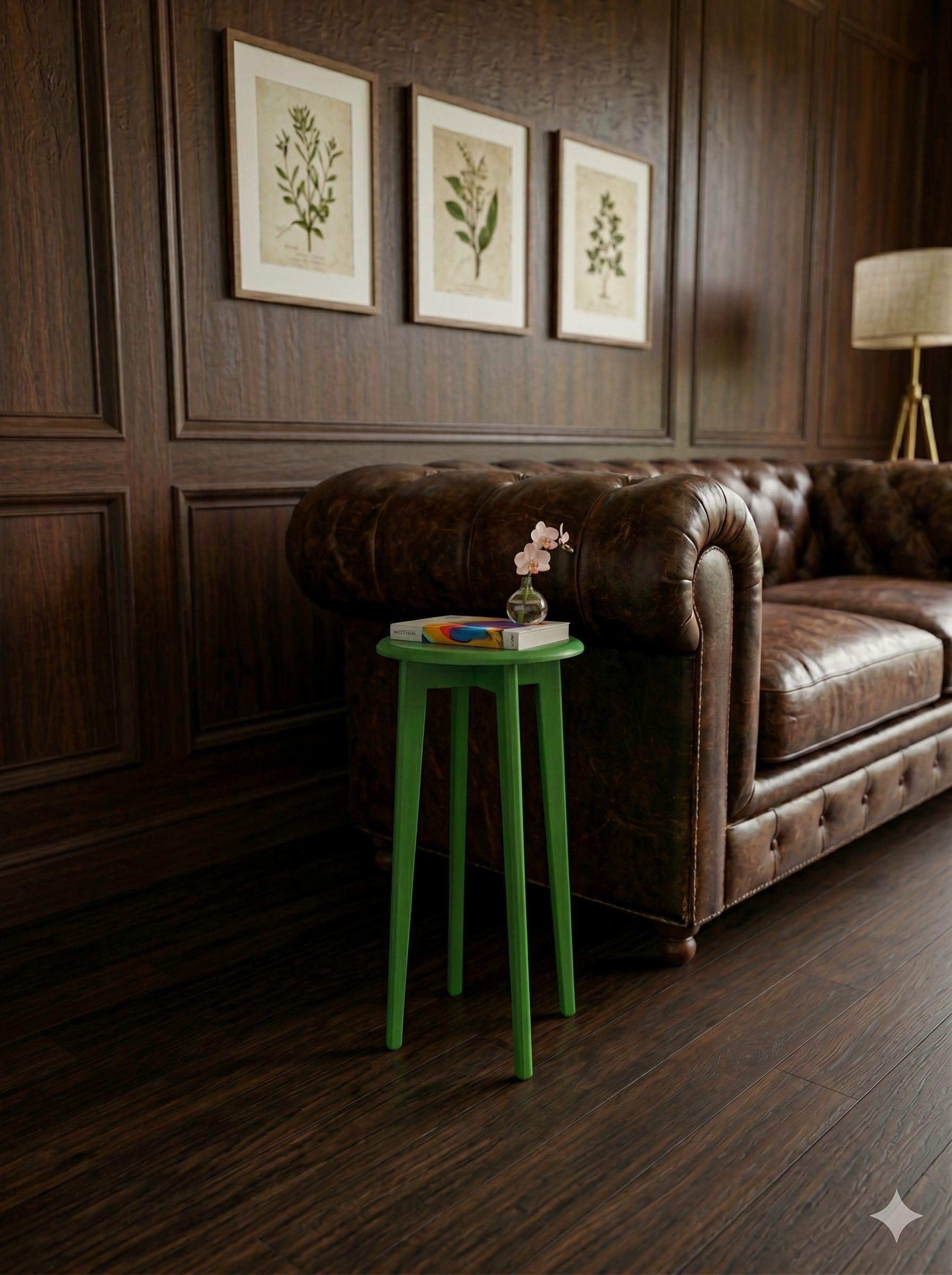 Mesa Lateral Auxiliar Velador Madera Natural 60x30cm colores modelo Olivia marca GUMON-6