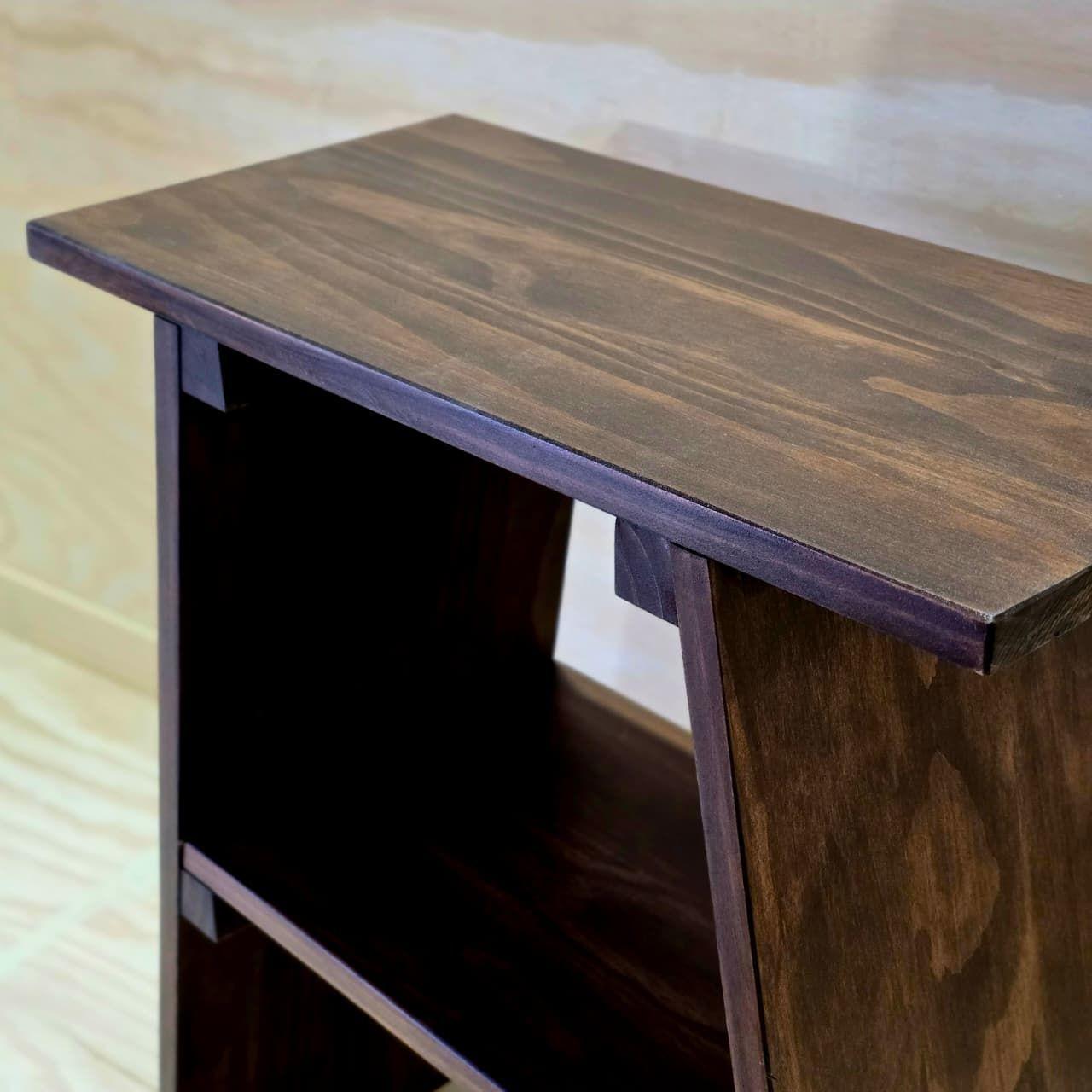Mesa lateral auxiliar de madera natural 50x60 cm mod Murta marca GUMON-7