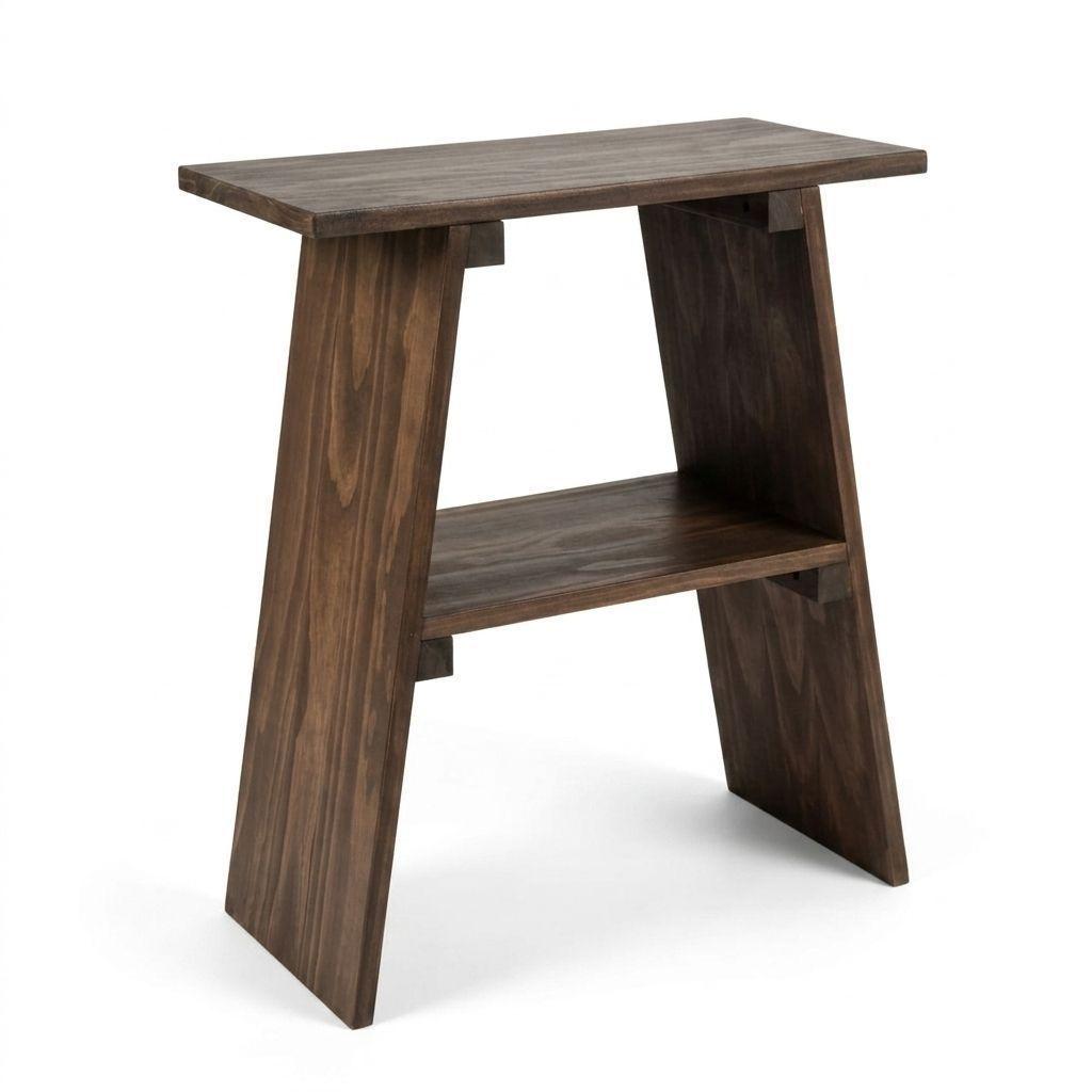 Mesa lateral auxiliar de madera natural 50x60 cm mod Murta marca GUMON-1