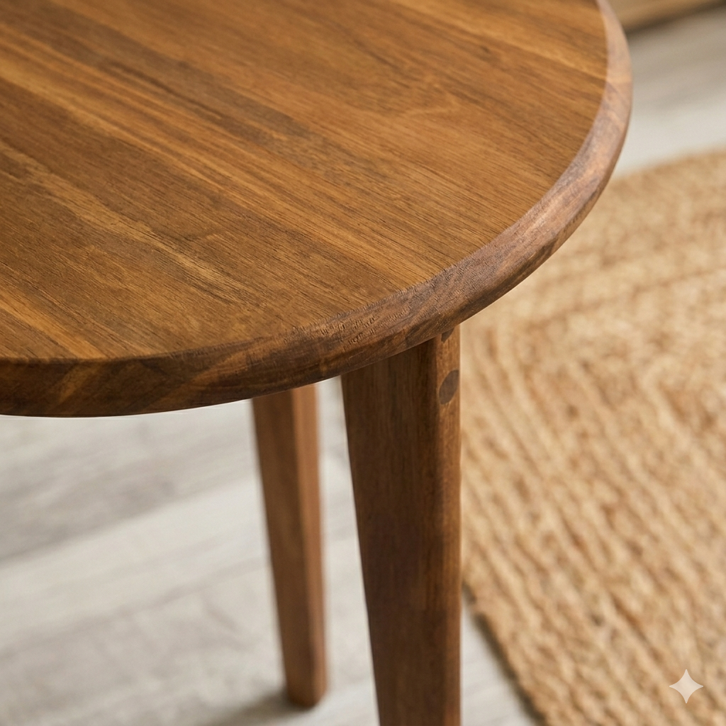 Mesa Lateral Auxiliar Velador Madera Natural 60x30cm color Roble modelo Olivia marca GUMON-3
