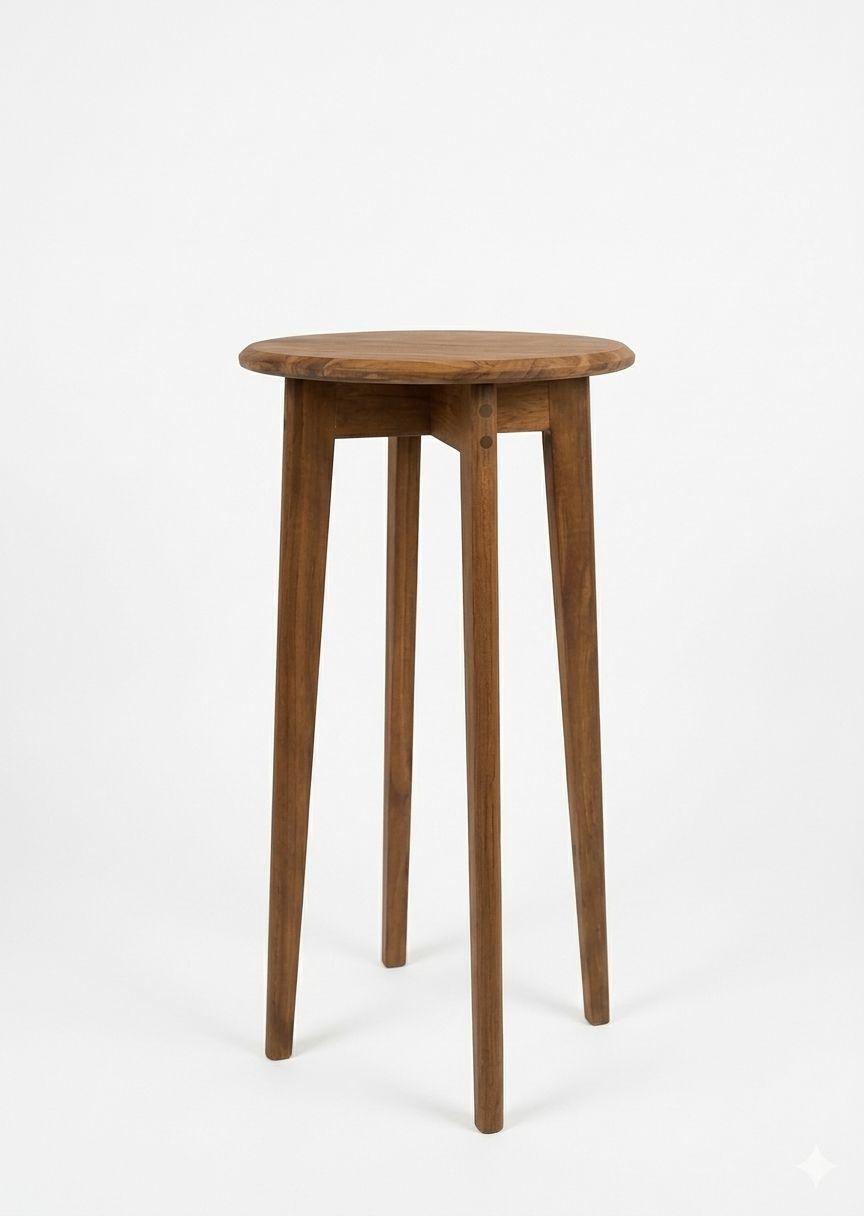 Mesa Lateral Auxiliar Velador Madera Natural 60x30cm color Roble modelo Olivia marca GUMON-1