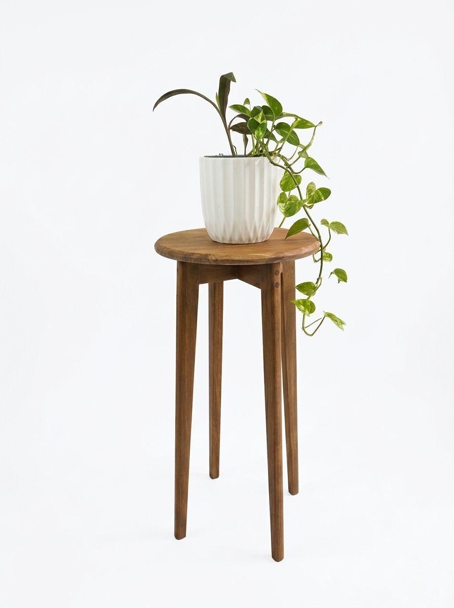 Mesa Lateral Auxiliar Velador Madera Natural 60x30cm color Roble modelo Olivia marca GUMON-2
