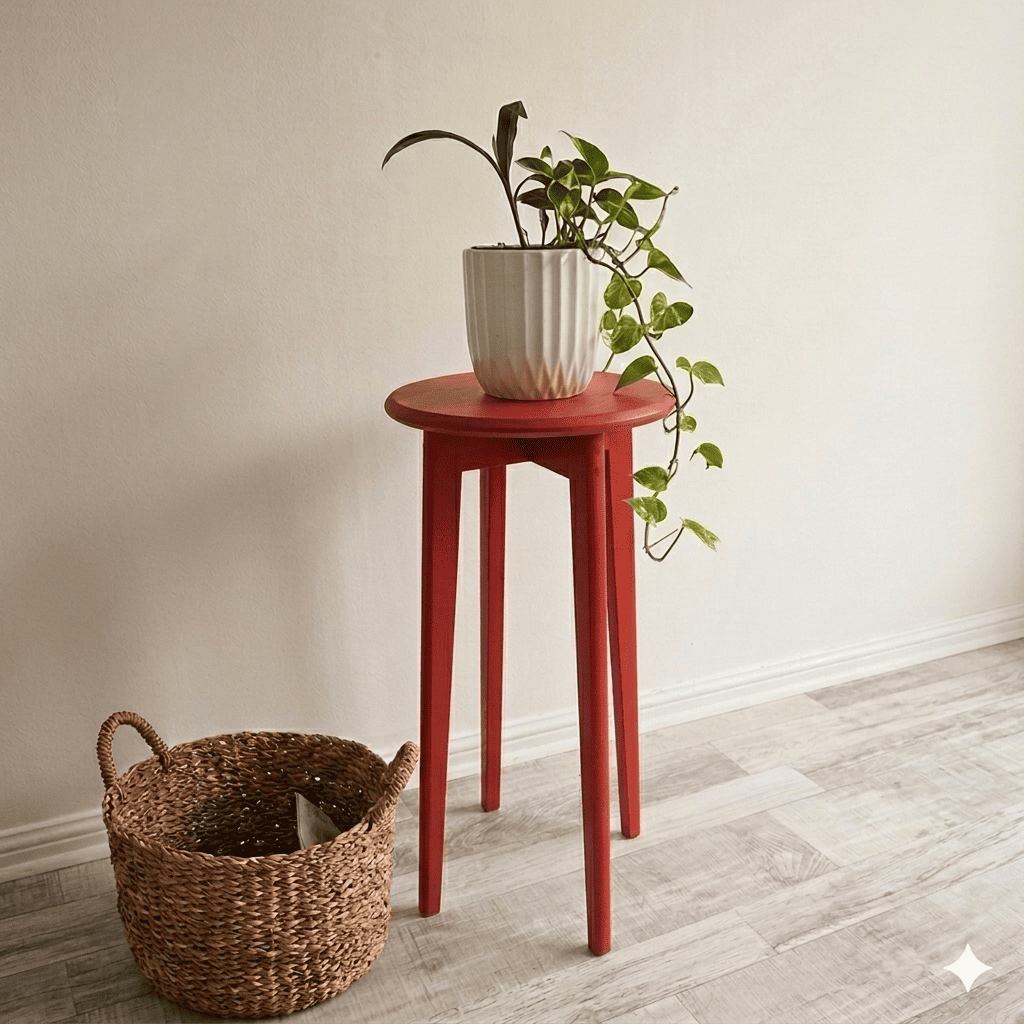 Mesa Lateral Auxiliar Velador Madera Natural 60x30cm colores modelo Olivia-0