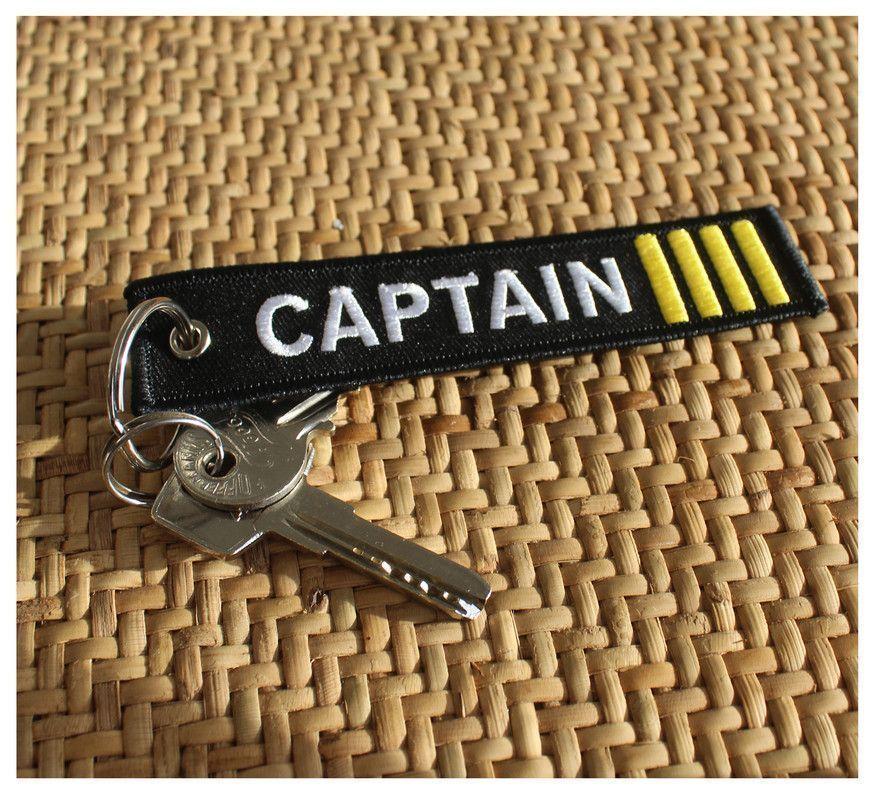 Llavero Bordado Capitan Captain Hombre, Regalos Accesorios Originales Unisex-3