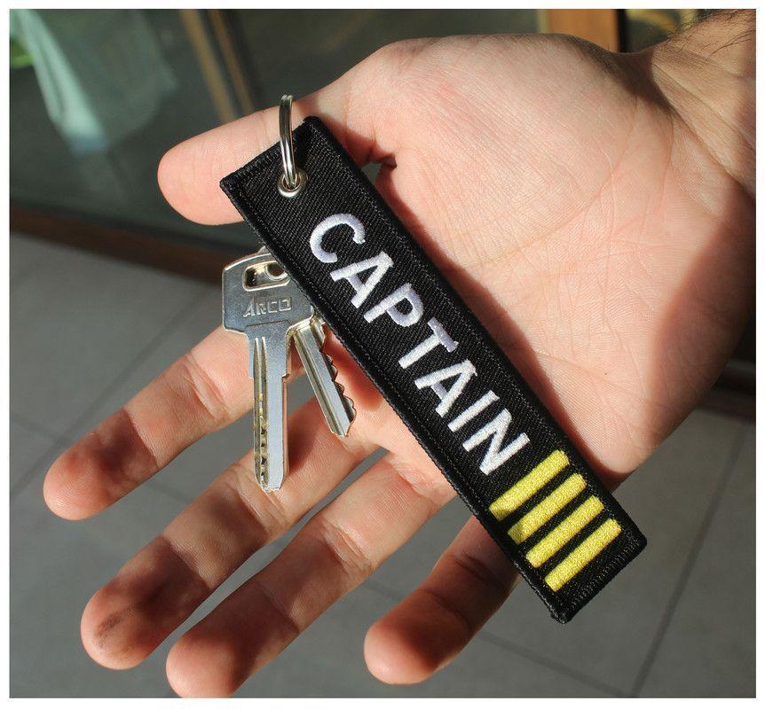 Llavero Bordado Capitan Captain Hombre, Regalos Accesorios Originales Unisex-4