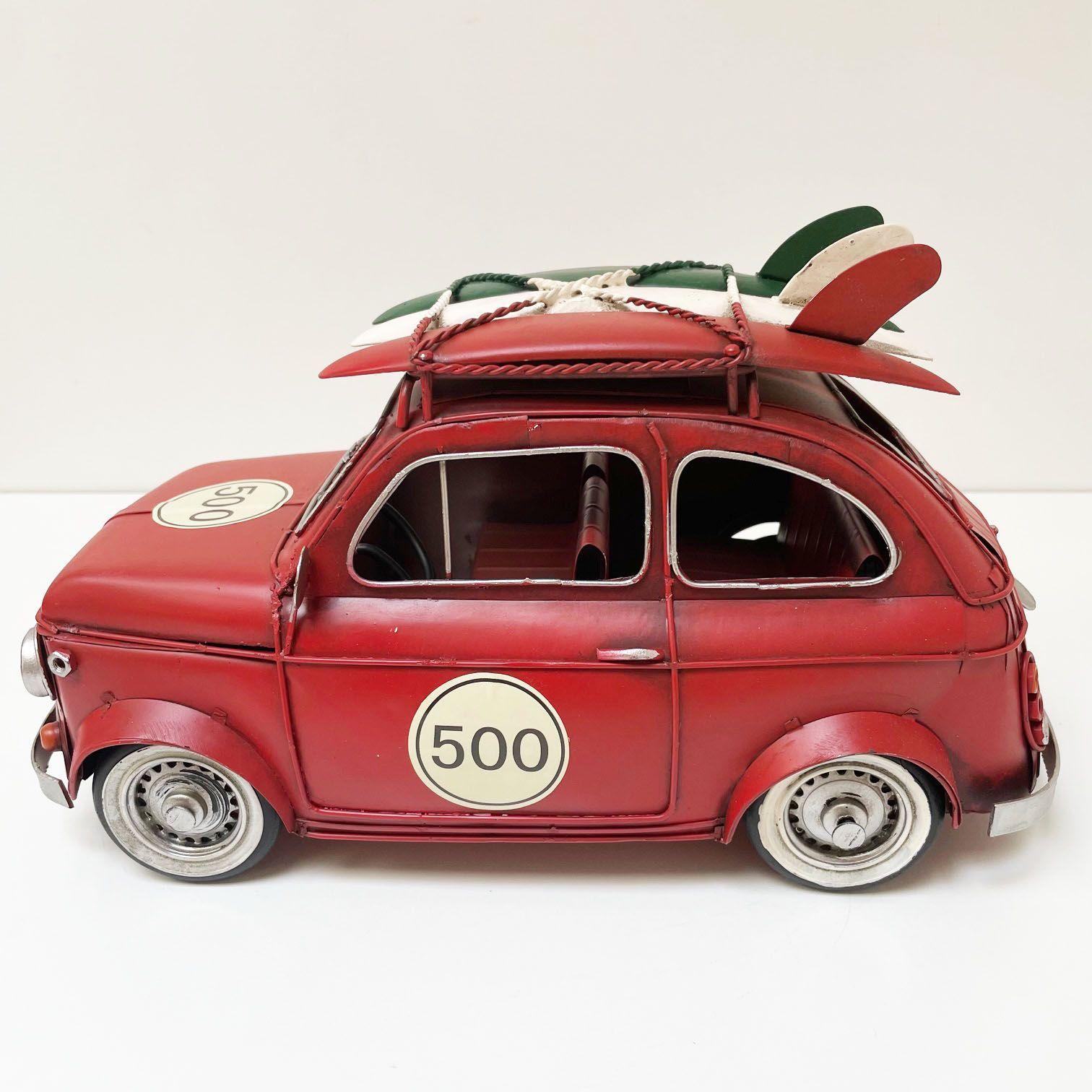 Auto A Escala, Colección, Decoración Vintage Metal Fiat 500-2