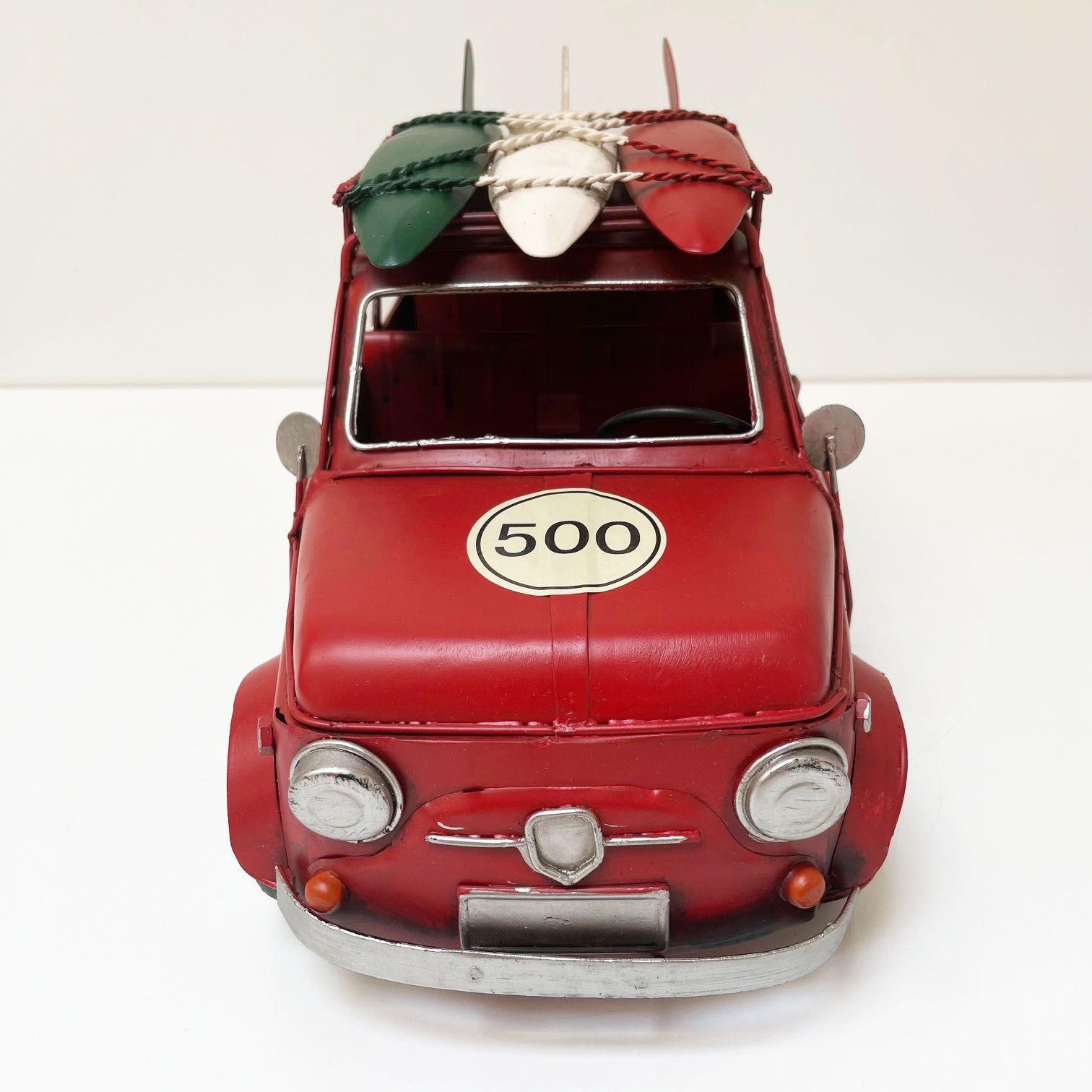 Auto A Escala, Colección, Decoración Vintage Metal Fiat 500-3
