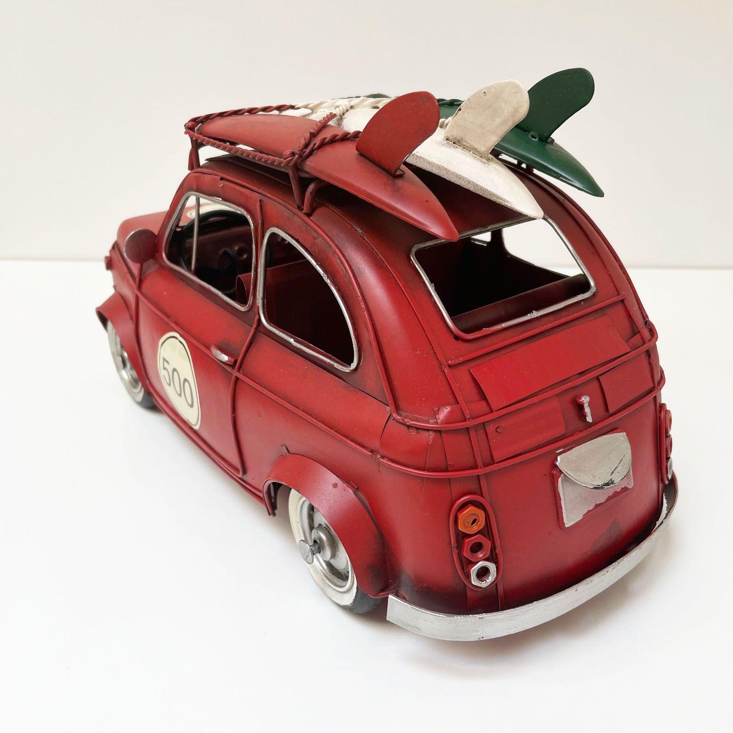 Auto A Escala, Colección, Decoración Vintage Metal Fiat 500-4