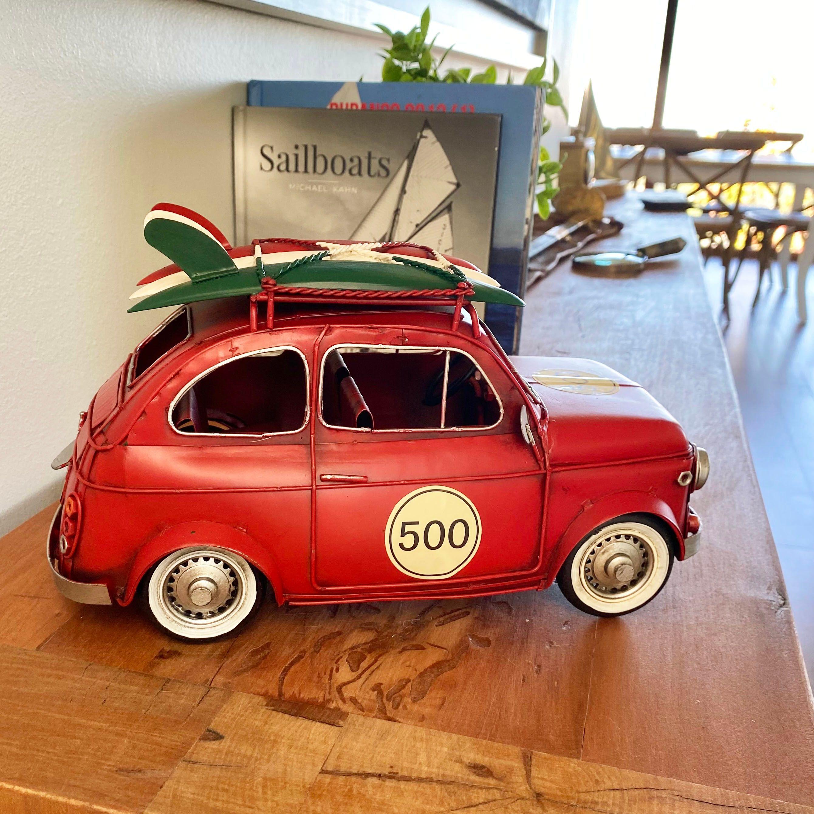 Auto A Escala, Colección, Decoración Vintage Metal Fiat 500-5