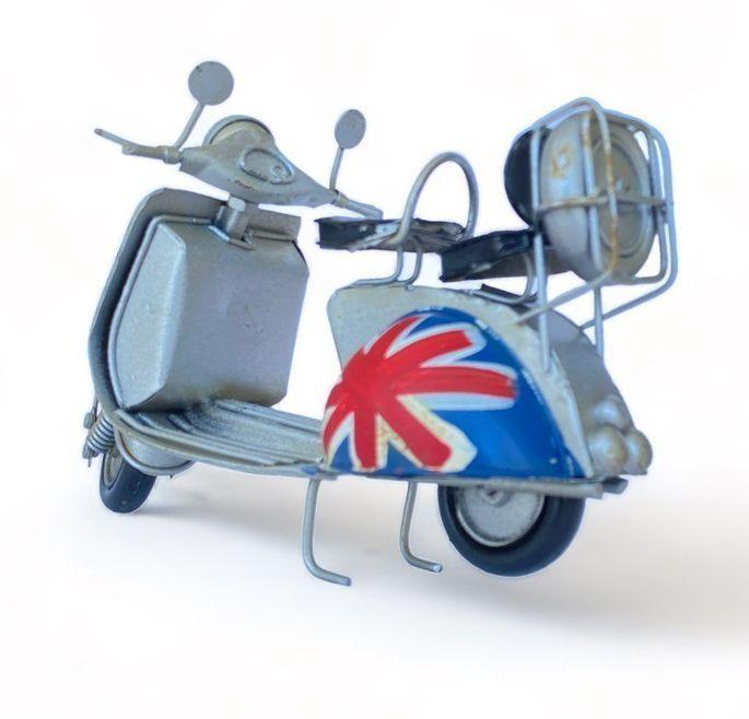 Moto Vespa A Escala, Colección Decoración Vintage, Inglesa-3