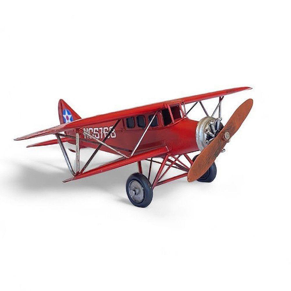 Avión A Escala, Biplano De Colección, Decoración Vintage-0
