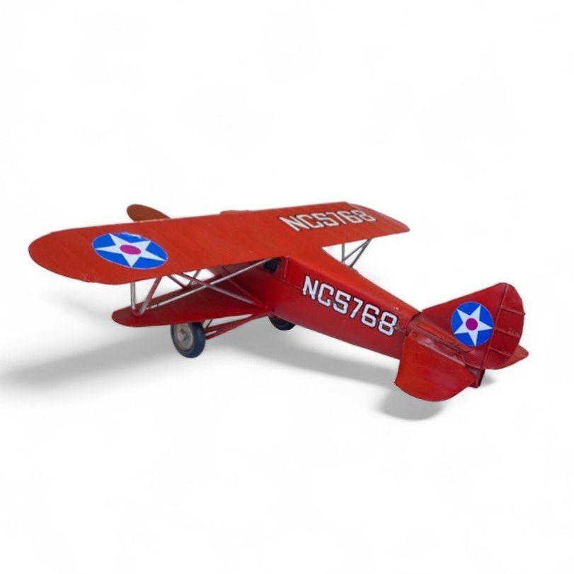 Avión A Escala, Biplano De Colección, Decoración Vintage-2