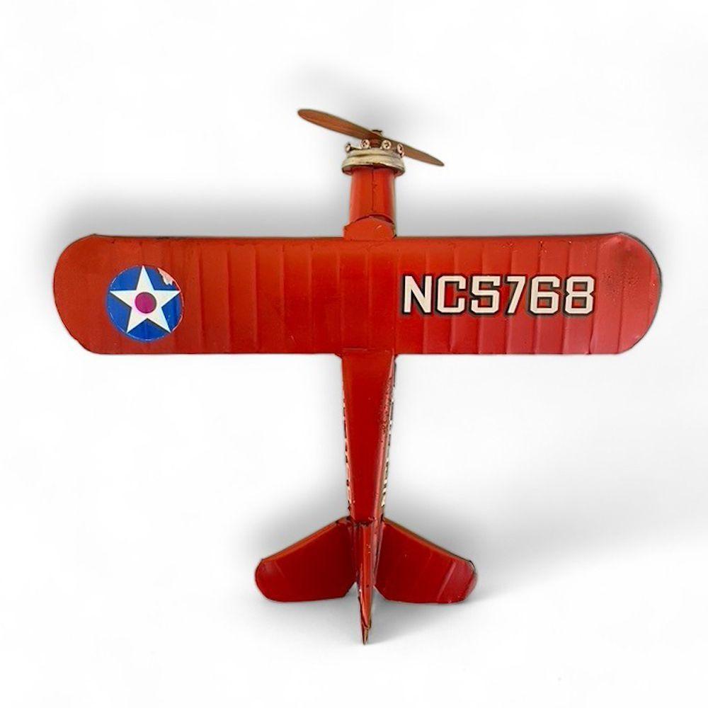 Avión A Escala, Biplano De Colección, Decoración Vintage-3