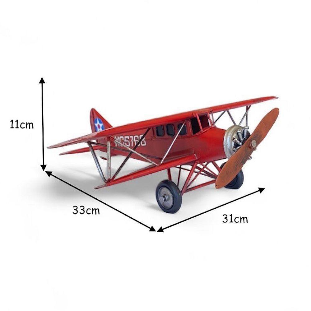 Avión A Escala, Biplano De Colección, Decoración Vintage-5