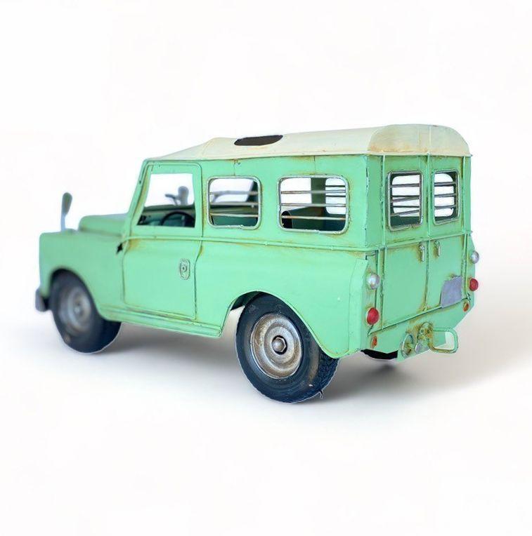Auto a Escala, Jeep Land Rover de colección, Decoración Vintage.-3