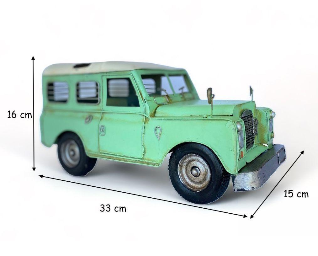 Auto a Escala, Jeep Land Rover de colección, Decoración Vintage.-4