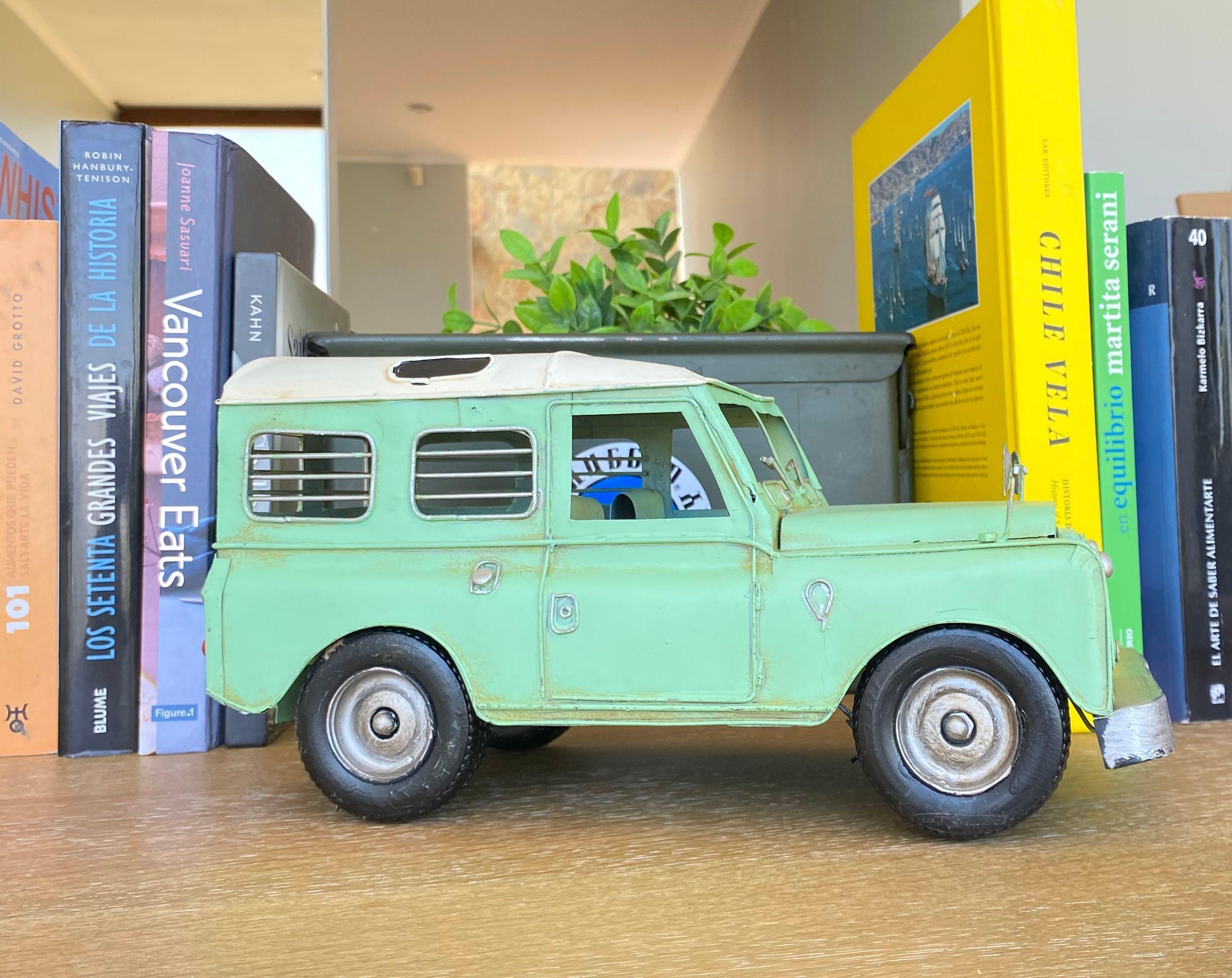 Auto a Escala, Jeep Land Rover de colección, Decoración Vintage.-5