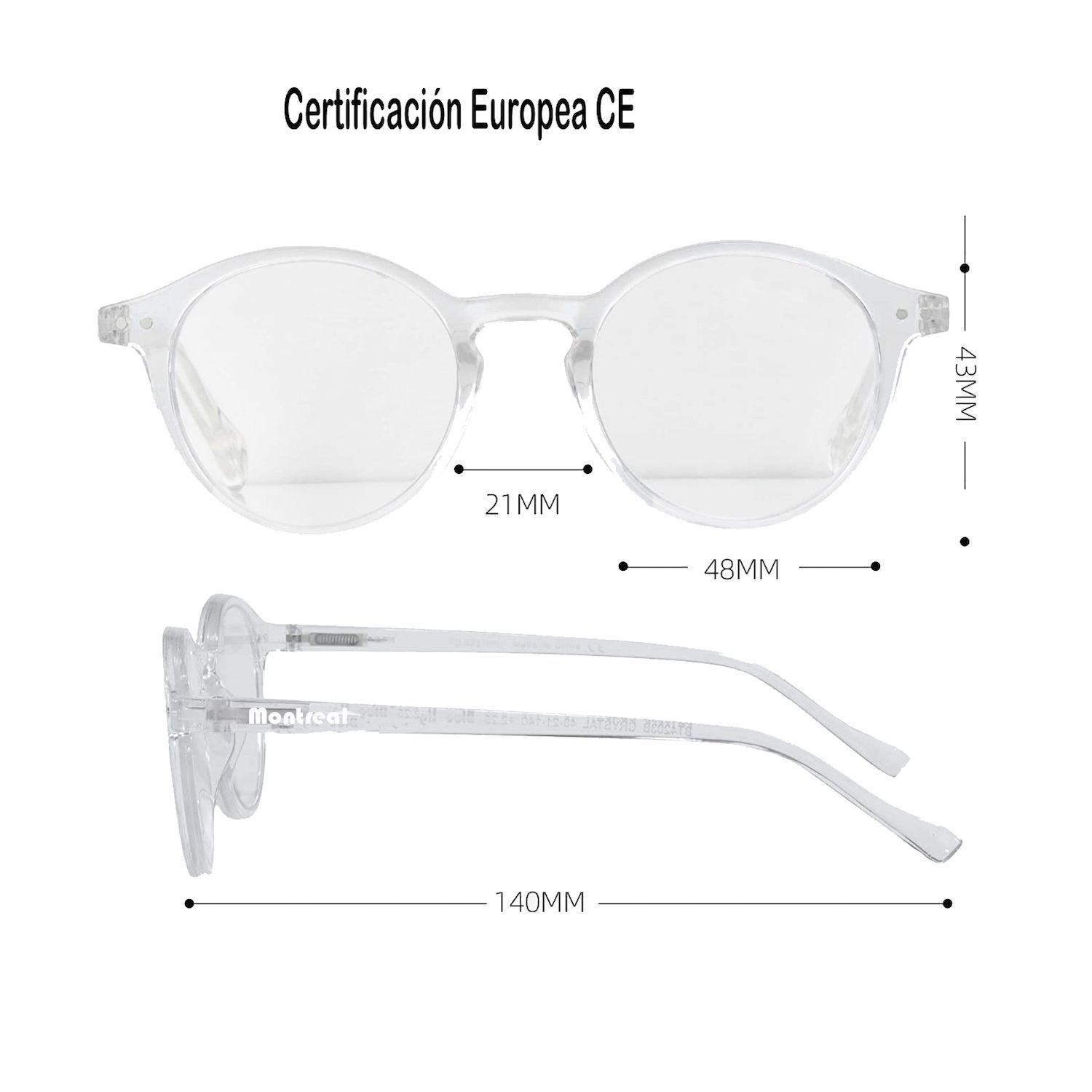 Lentes opticos Graduación +1.0, Anteojos lectura, con aumento para presbicia.-5