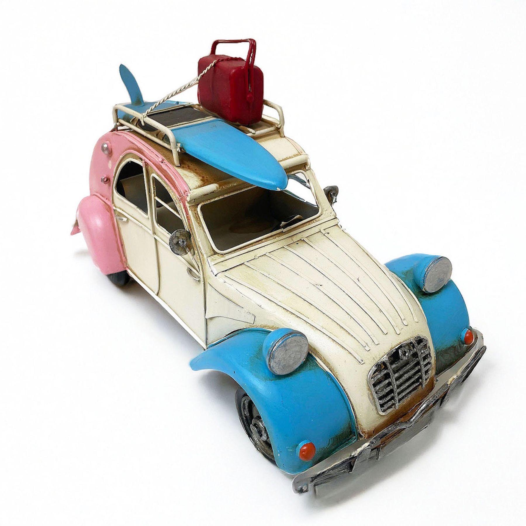 Auto A Escala Citroen 2CV Colección, Decoración Vintage En Metal Citroneta-0