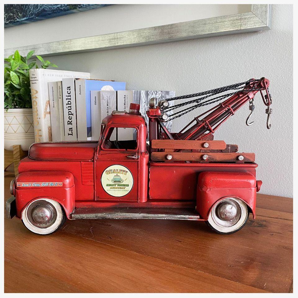 Camión Grúa A Escala, Colección, Decoración Vintage Metal-4