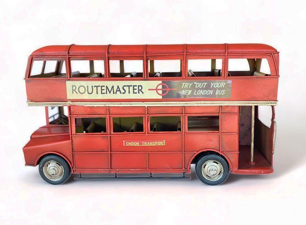 Bus Inglés A Escala, Decoración Vintage En Fierro, colección. -2