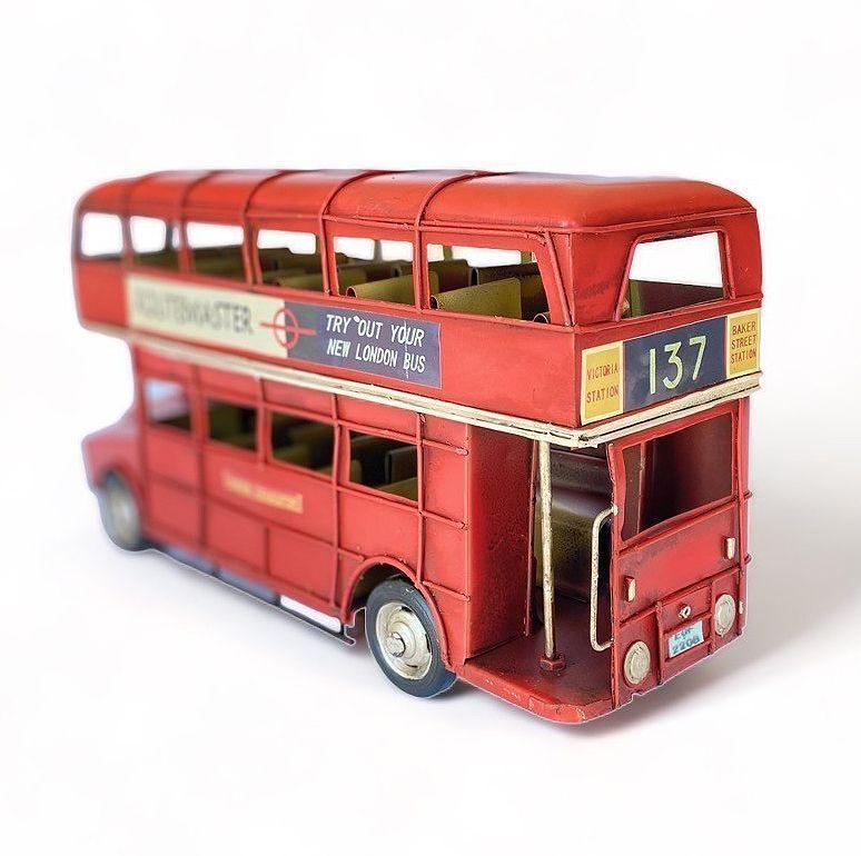 Bus Inglés A Escala, Decoración Vintage En Fierro, colección. -3