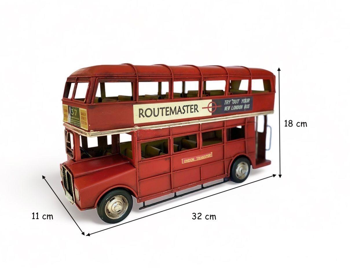 Bus Inglés A Escala, Decoración Vintage En Fierro, colección. -5