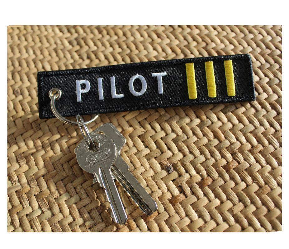 Llavero Bordado Piloto Pilot Hombre, Regalos Accesorios Originales Unisex-3
