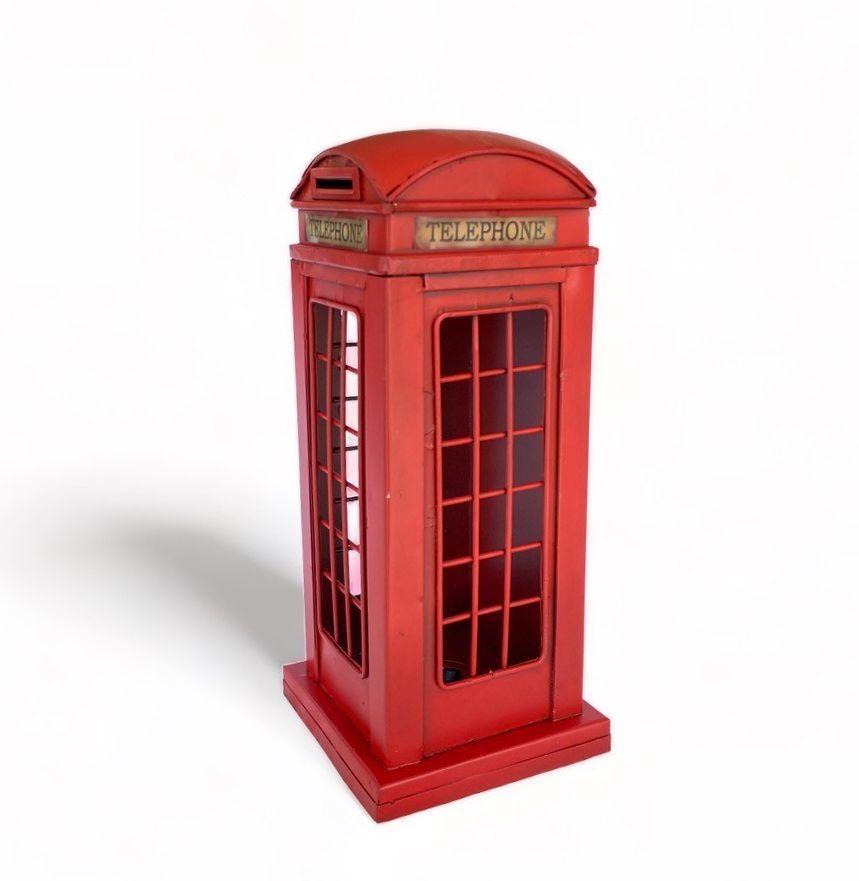 Decoración Vintage, Cabina Telefónica Inglesa En Metal-2