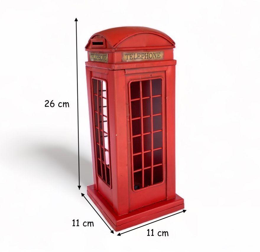 Decoración Vintage, Cabina Telefónica Inglesa En Metal-4