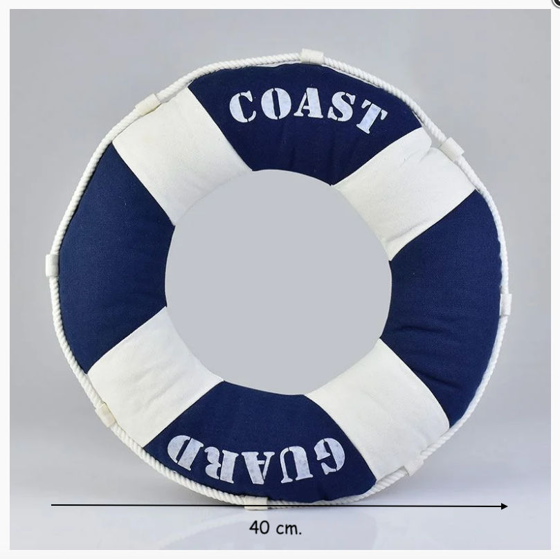 Cojín Estilo Marino Decoración Náutica Salvavidas Decorativo-6