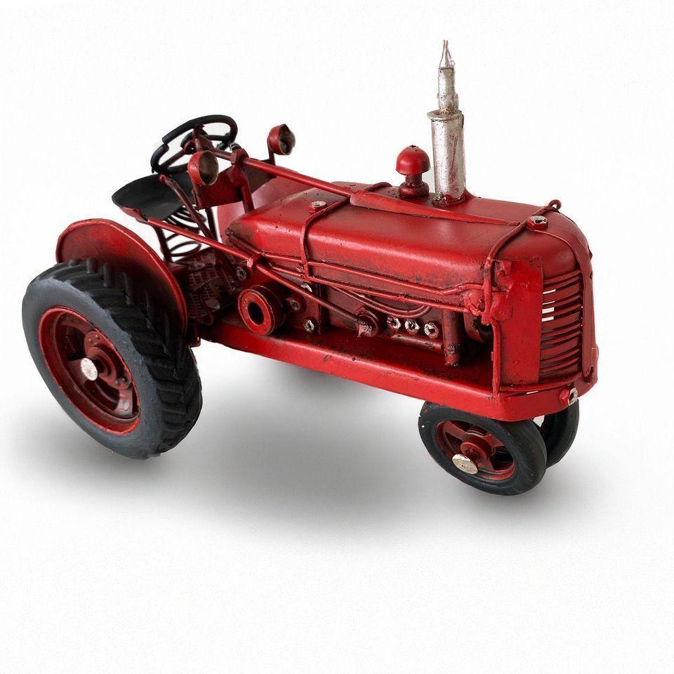 Tractor Agrícola A Escala, Decoración Vintage En Fierro-0