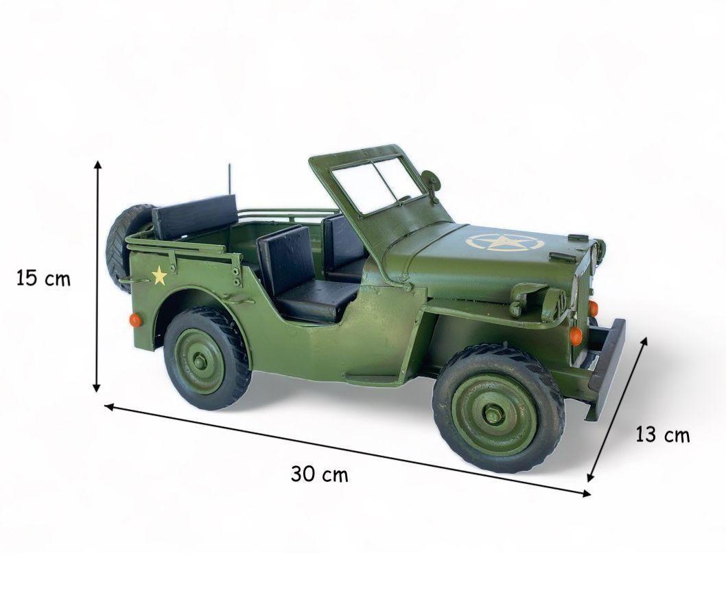 Auto A Escala Jeep Willy´s de Colección Decoración Vintage-4