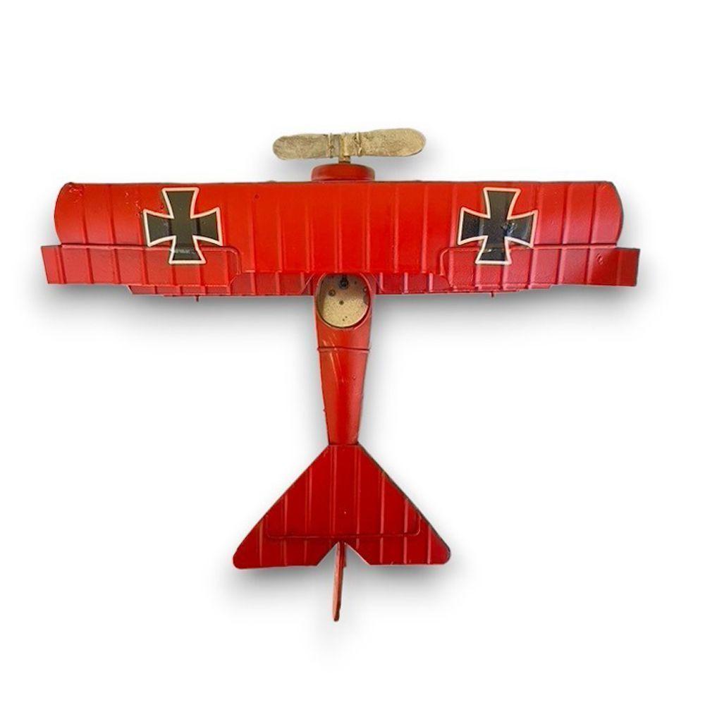 Avión A Escala, Aviones de Colección Triplano Rojo, Decoración Vintage. -4