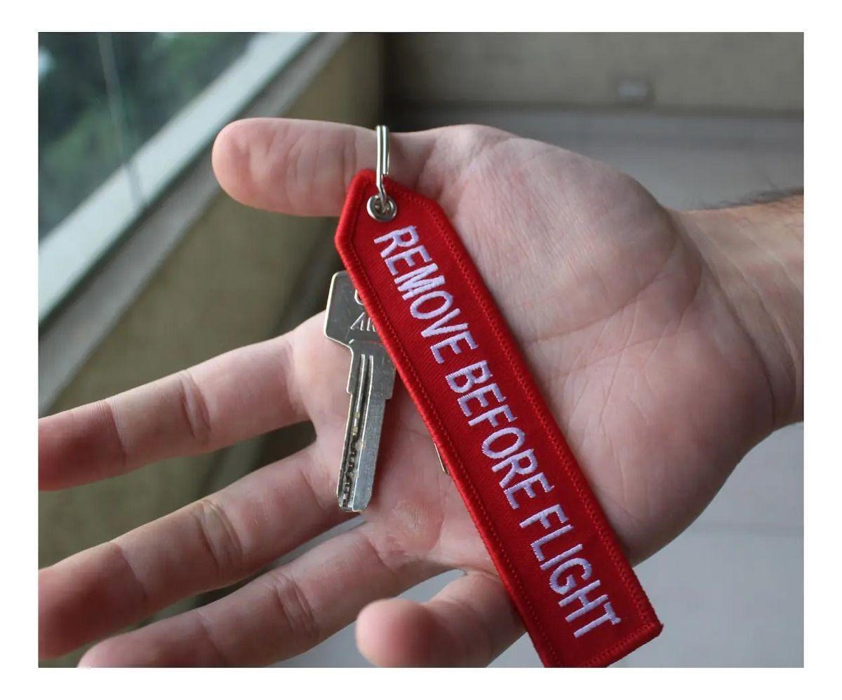 Llavero Bordado Remove Before Flight Hombre, Regalos Accesorios Originales-2