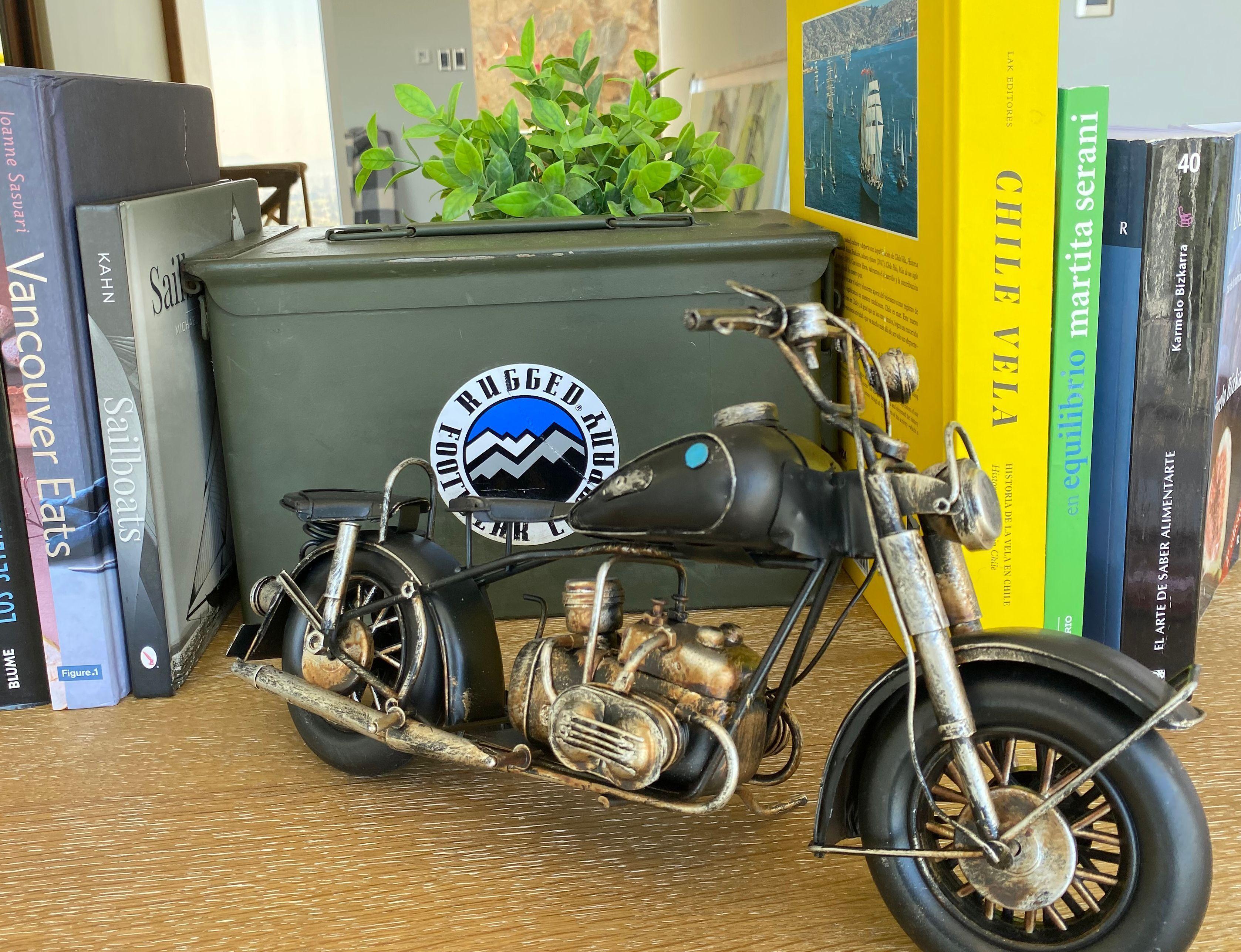 Moto A Escala, Harley de Colección Grande Decoración Vintage.-4