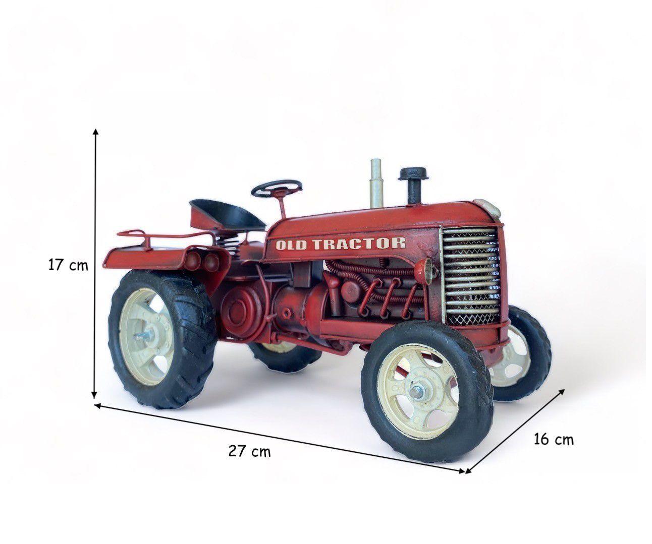 Tractor A Escala, de Colección, Decoración Vintage En Fierro.-4