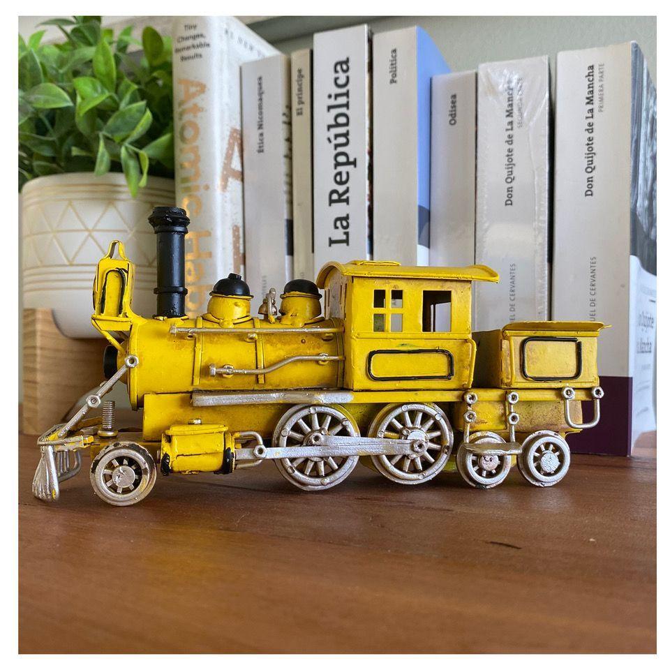 Locomotora A Escala, Tren Colección Decoración Vintage Metal-4