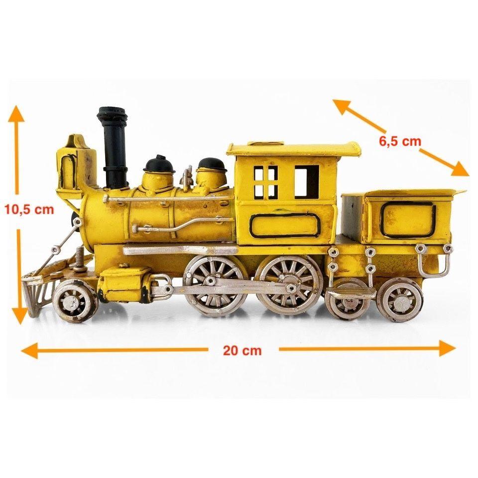Locomotora A Escala, Tren Colección Decoración Vintage Metal-5