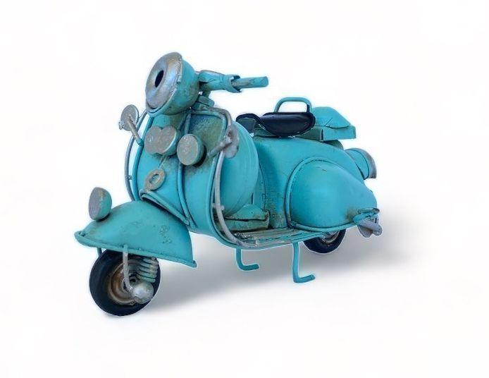Moto Vespa A Escala, Colección Decoración Vintage En Fierro S-1