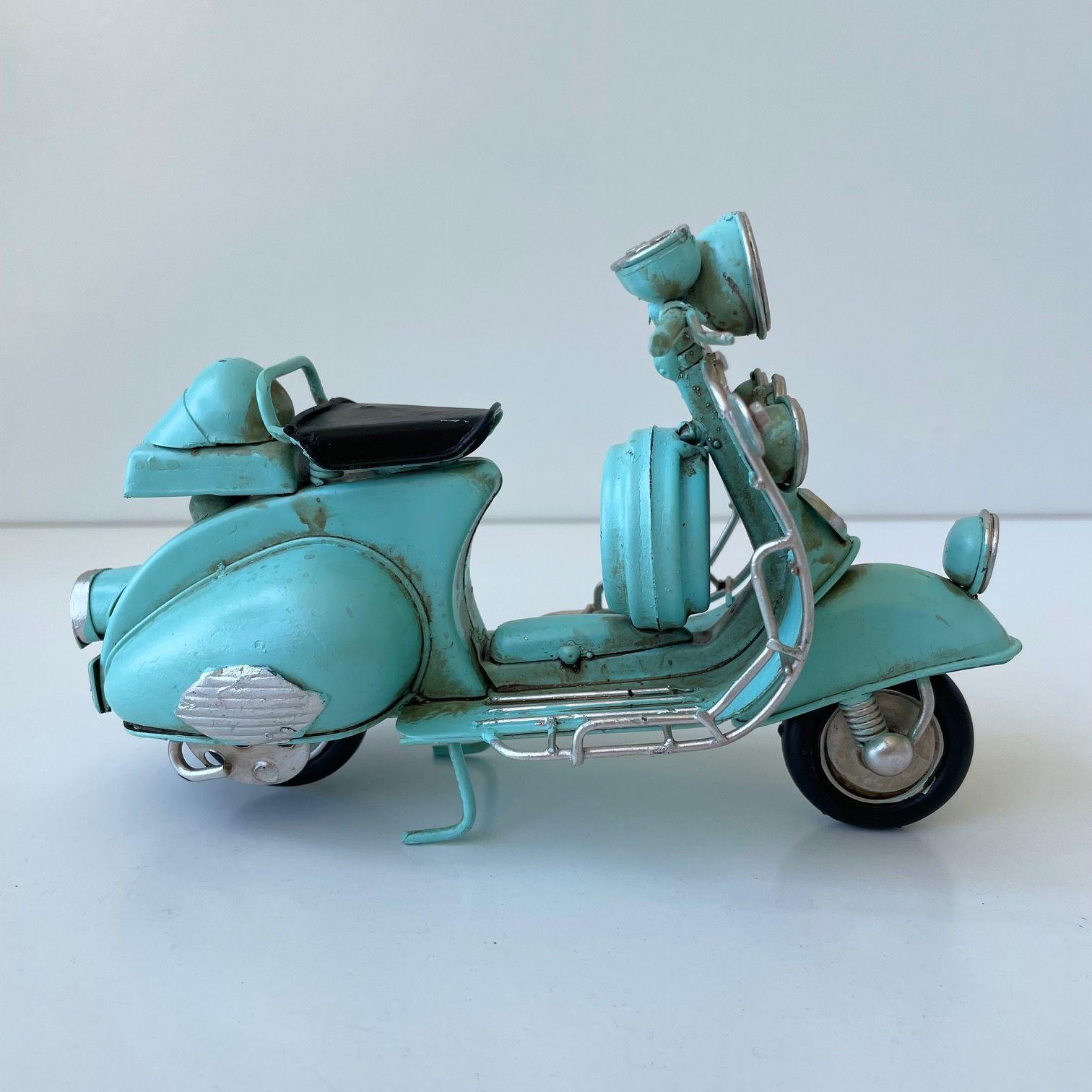 Moto Vespa A Escala, Colección Decoración Vintage En Fierro S-3