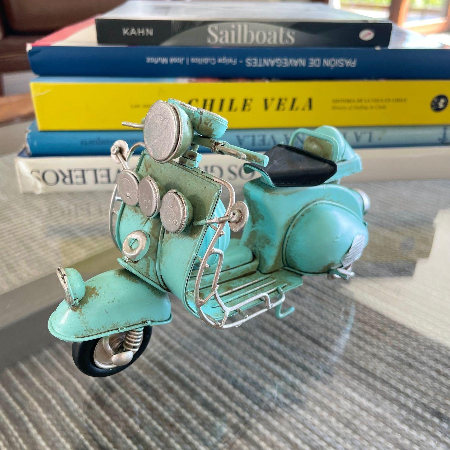 Moto Vespa A Escala, Colección Decoración Vintage En Fierro S-4