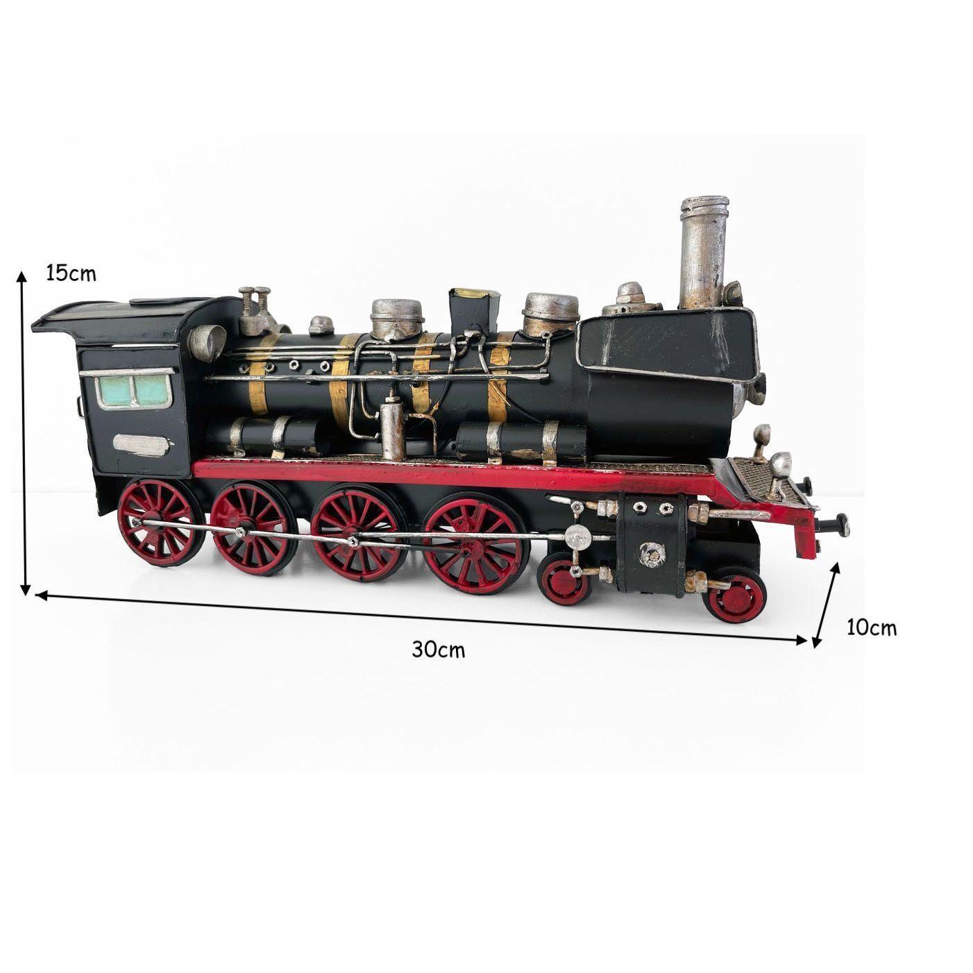 Locomotora Tren A Escala, Colección Decoración Vintage Metal-4