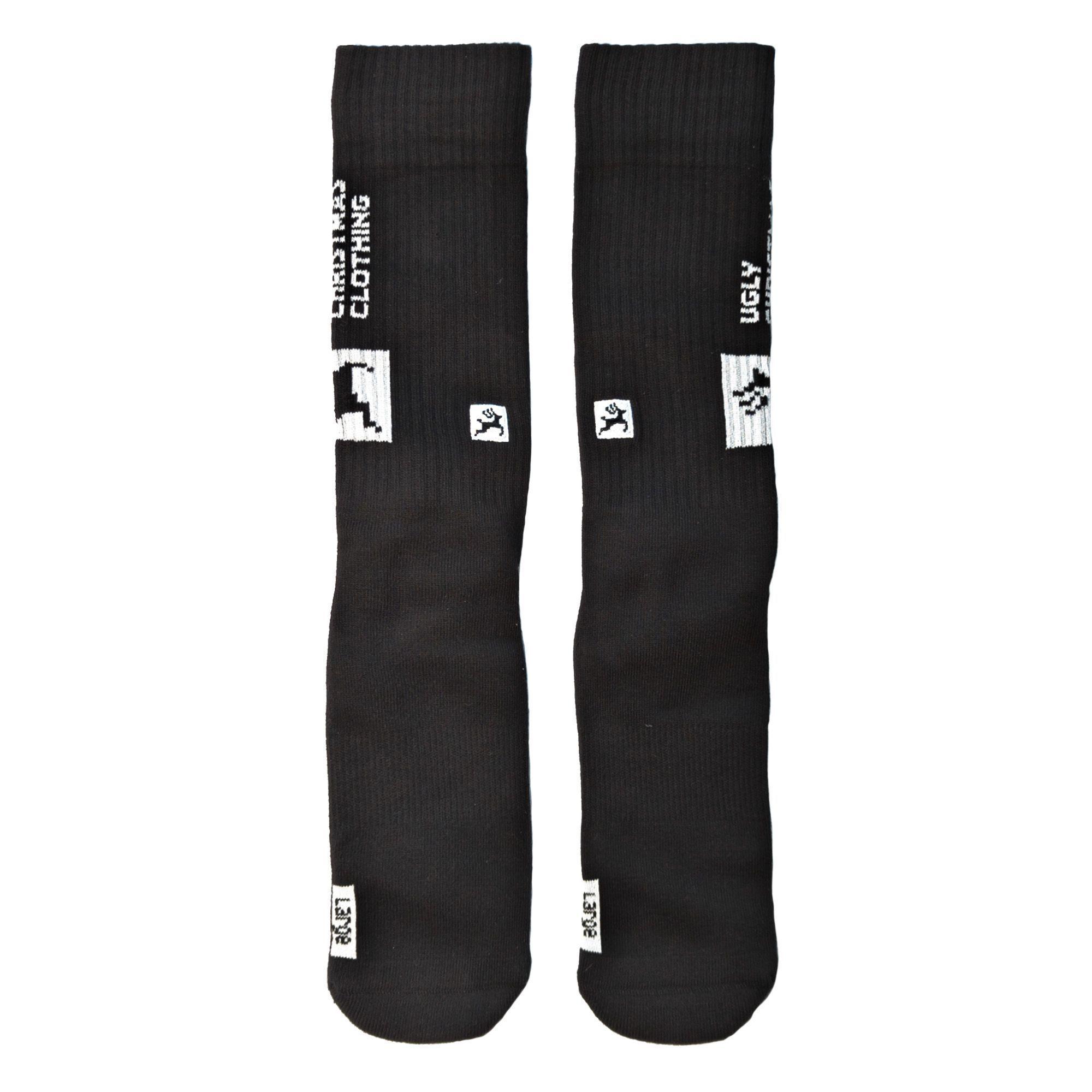 Crew Socks Black Lewis-2