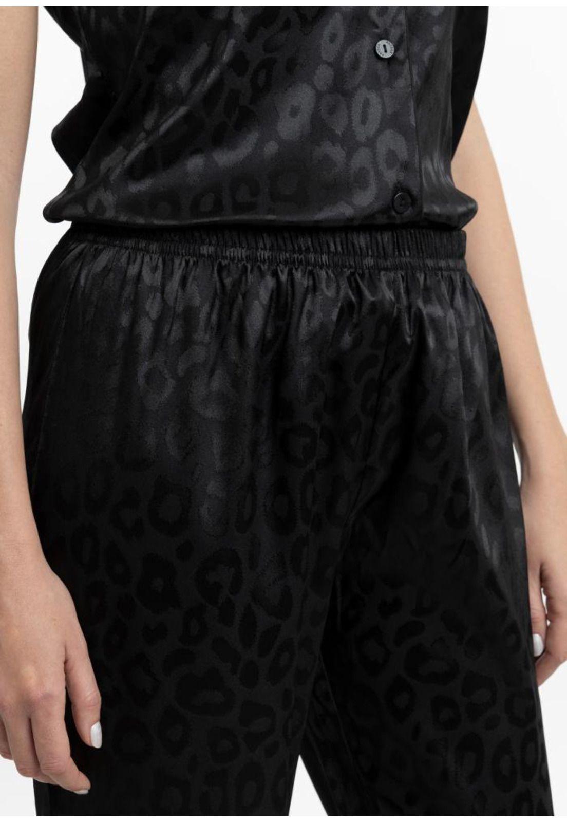 Pijama Largo Abotonado Satin Mujer Kayser  70.1144M-NEG-3