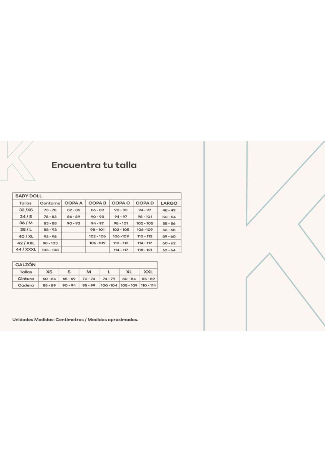 Baby doll Encaje con colaless  73.8130-NEG Kayser-4