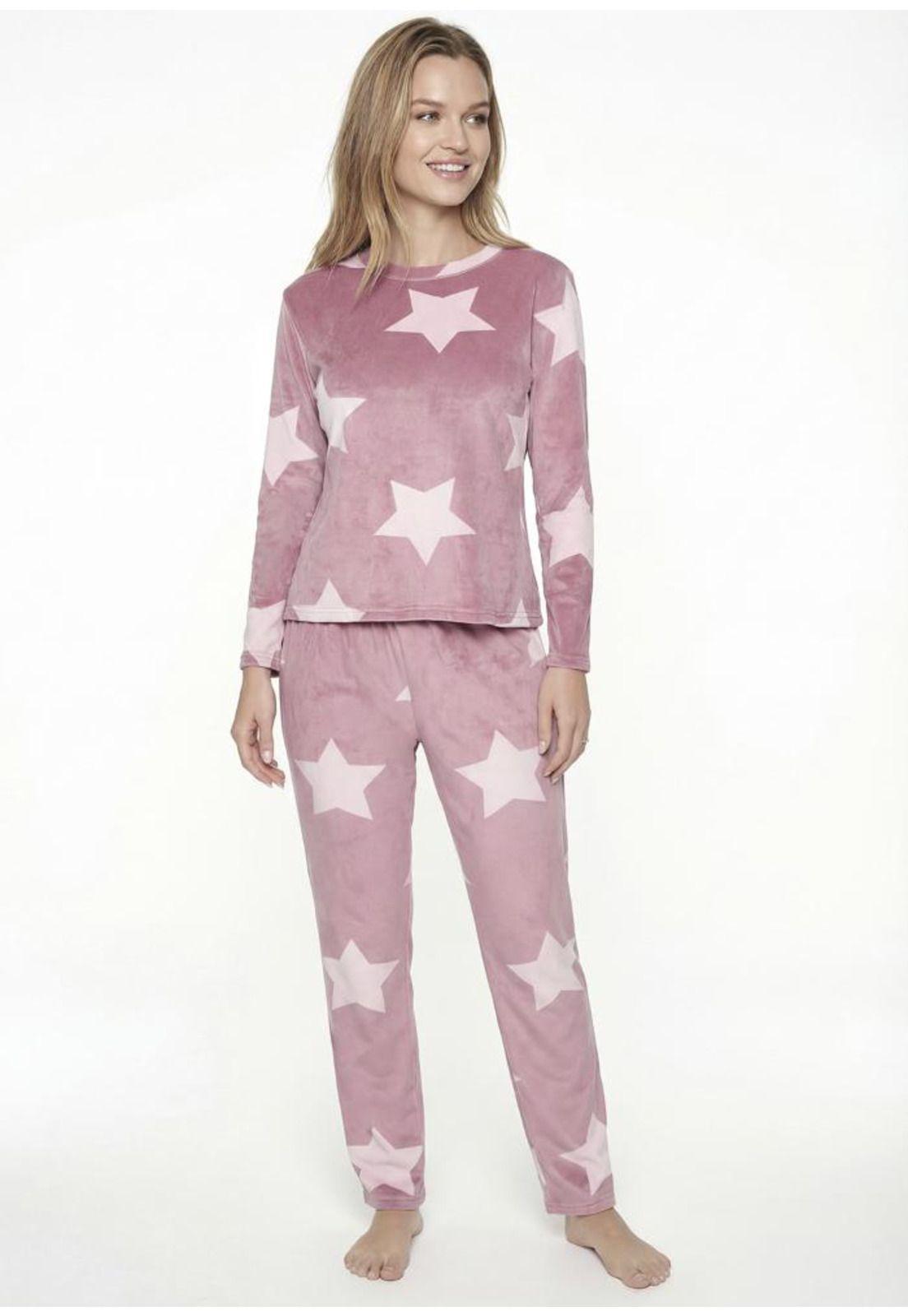 Pijama de mujer Plush 60.1616M-ROS-0