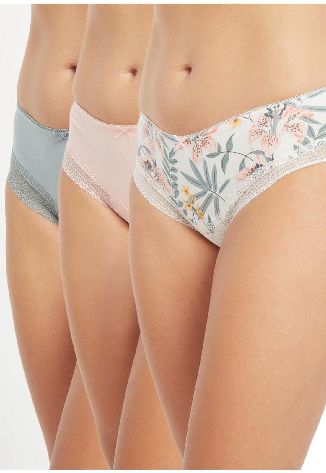 PACK 3X  Pantaletas Algodón P314.0024-BLA2 Kayser-0